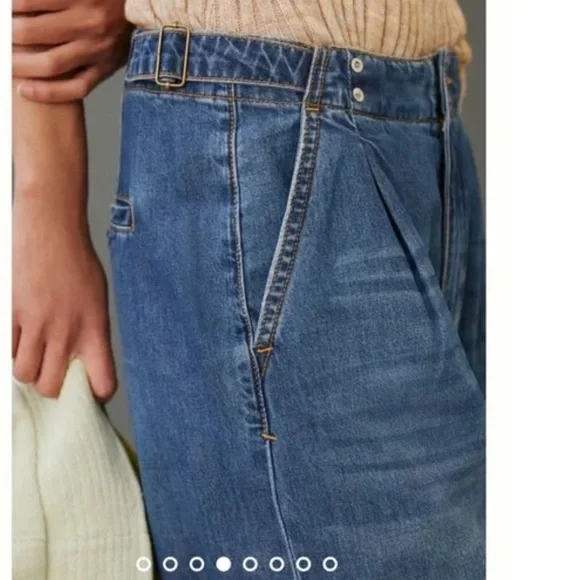 Pilcro The Pleated Baggy Jeans size 26P - Picture 3 of 13